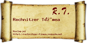 Rechnitzer Tímea névjegykártya